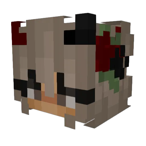 TrollMaria4k Minecraft avatar head, 3D render