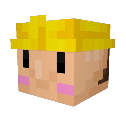 TrollNation Minecraft avatar head, 3D render