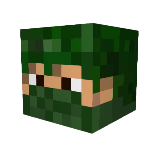 TrollPvPerNL Minecraft avatar head, 3D render