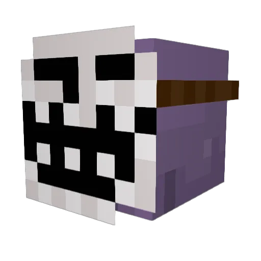Troll_Thanos Minecraft avatar head, 3D render
