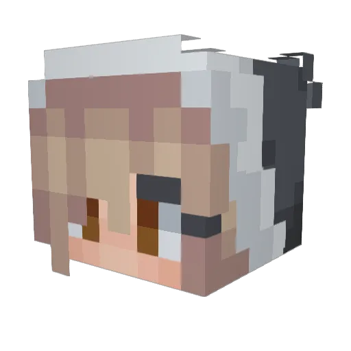 Trolladora Minecraft avatar head, 3D render
