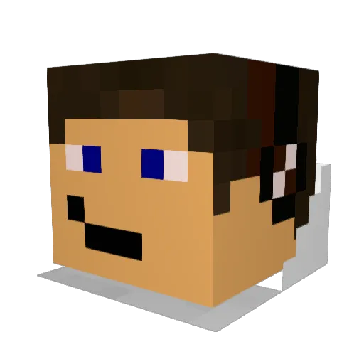 Trollaloot Minecraft avatar head, 3D render
