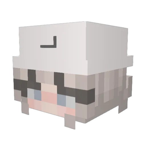 Trollarian Minecraft avatar head, 3D render