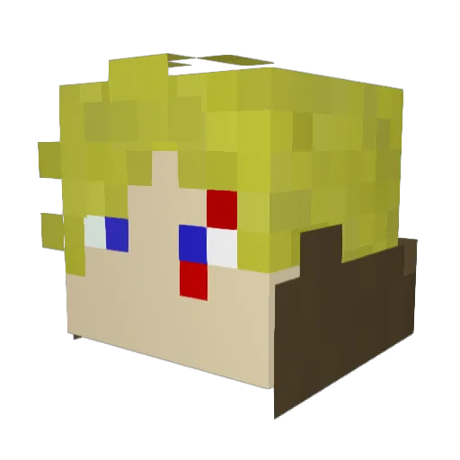 Trollenator Minecraft avatar head, 3D render