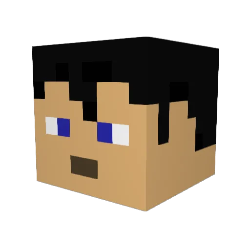 Troller805 Minecraft avatar head, 3D render