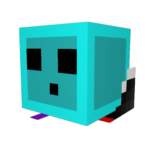 Trollerghost Minecraft avatar head, 3D render