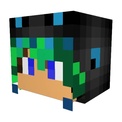 TrolletjeVC Minecraft avatar head, 3D render