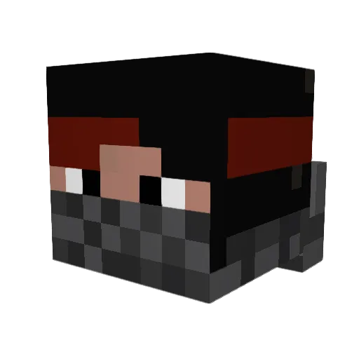 Trolli81 Minecraft avatar head, 3D render