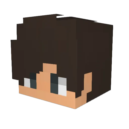 TrolliTrollard Minecraft avatar head, 3D render