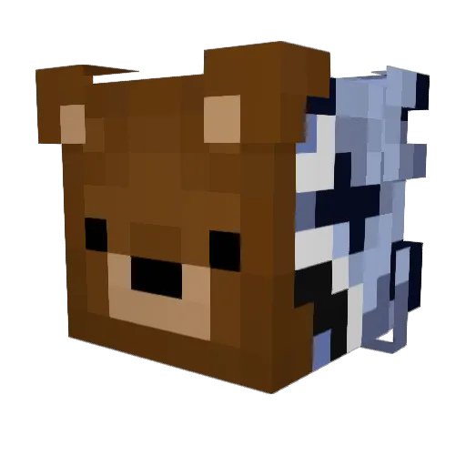 Trollklopfer Minecraft avatar head, 3D render