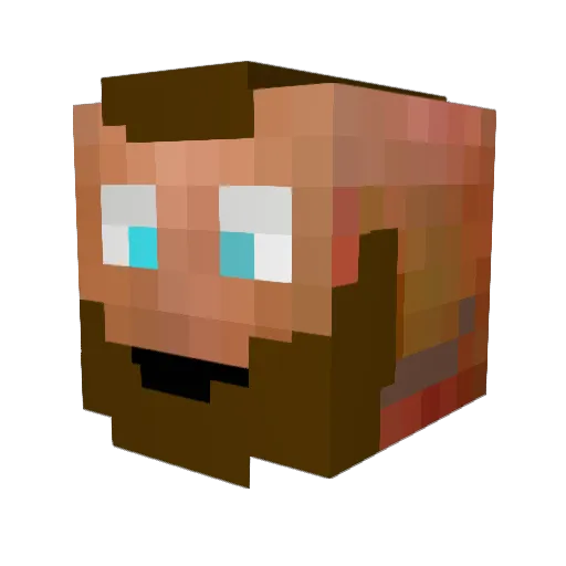 Trollonay Minecraft avatar head, 3D render