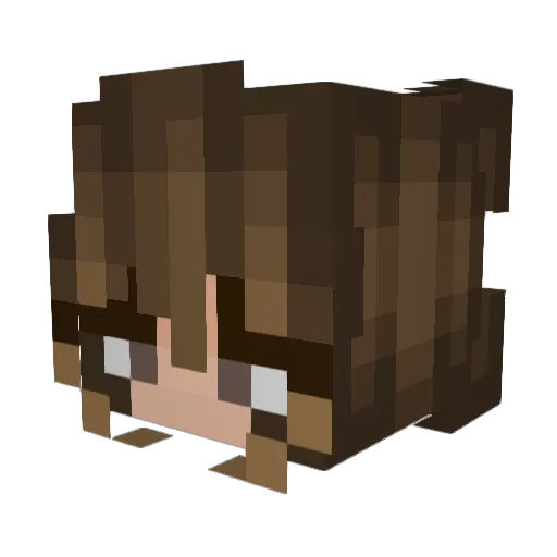 Trolly_dolly Minecraft avatar head, 3D render