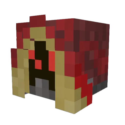 Trollykick Minecraft avatar head, 3D render