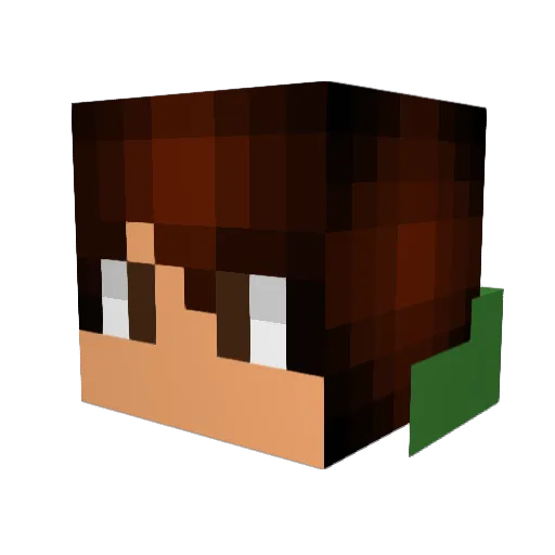 TromPlays Minecraft avatar head, 3D render