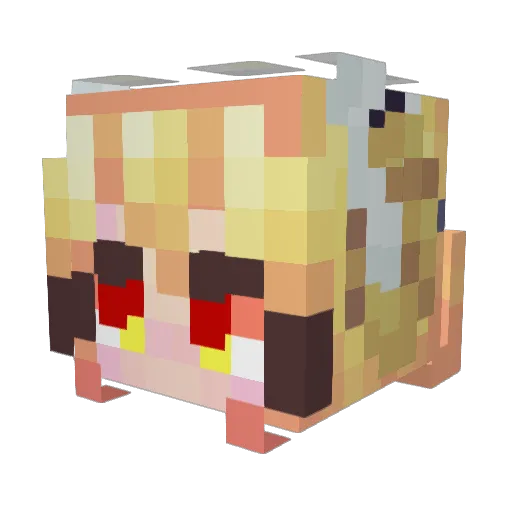 TromboneUwU Minecraft avatar head, 3D render