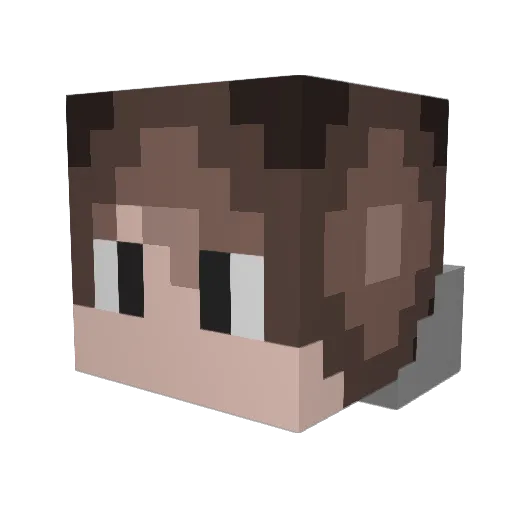 Tromen Minecraft avatar head, 3D render