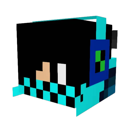 Tromler Minecraft avatar head, 3D render
