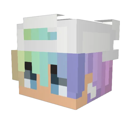 Tromme_ Minecraft avatar head, 3D render