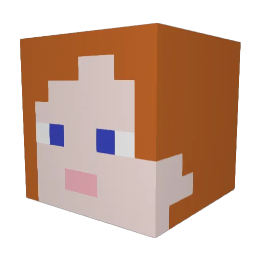 Trommelaar Minecraft avatar head, 3D render