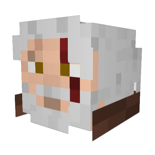 Tron2x Minecraft avatar head, 3D render