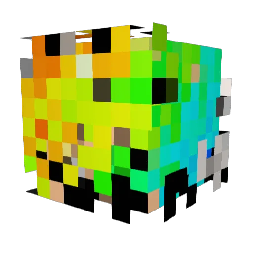 TronLP Minecraft avatar head, 3D render