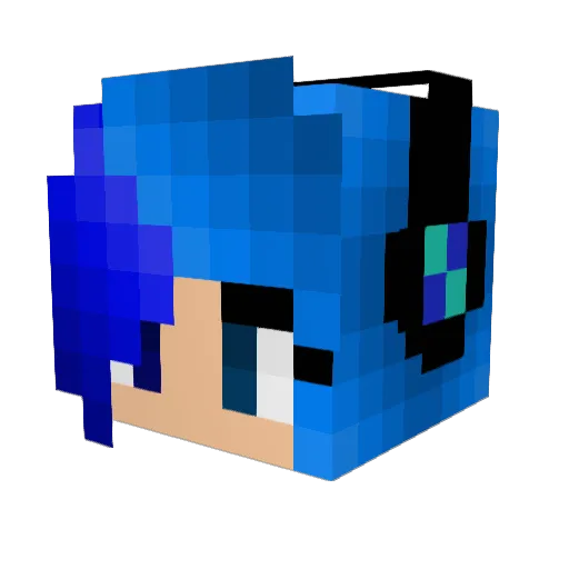 TronPlayZ Minecraft avatar head, 3D render