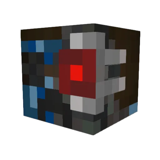 TronTech Minecraft avatar head, 3D render