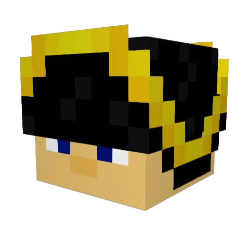Tron_V Minecraft avatar head, 3D render