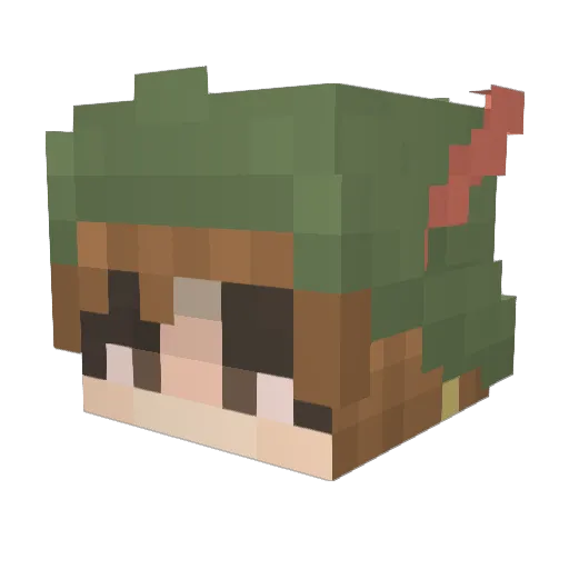 Tronarz Minecraft avatar head, 3D render