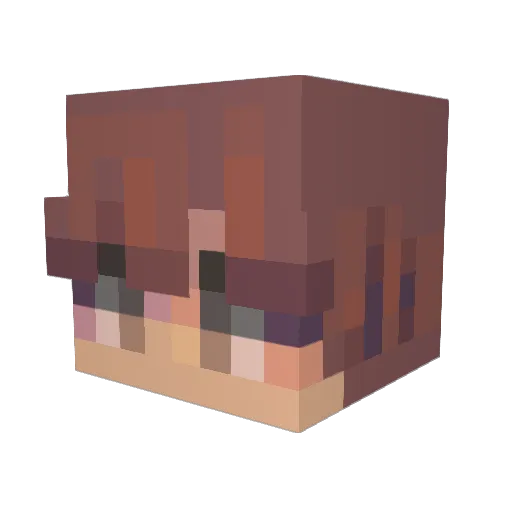 Trone2697 Minecraft avatar head, 3D render