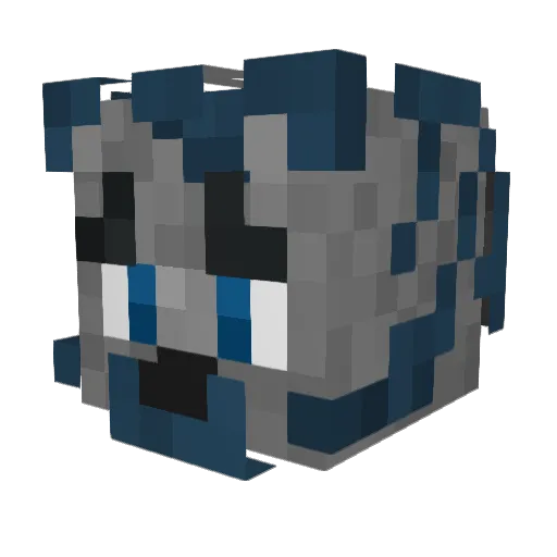 Tronnic Minecraft avatar head, 3D render