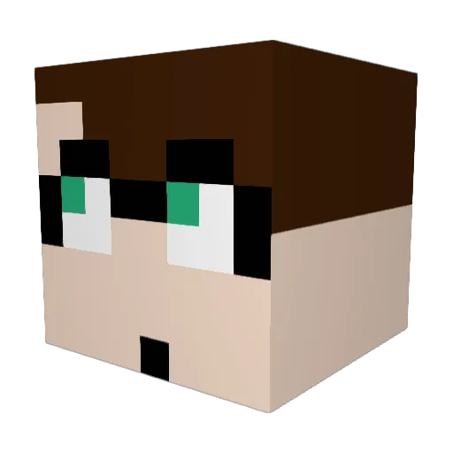 Tronops Minecraft avatar head, 3D render