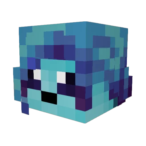 Tronsito Minecraft avatar head, 3D render