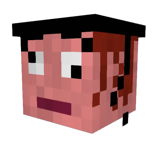 Tronsylle Minecraft avatar head, 3D render