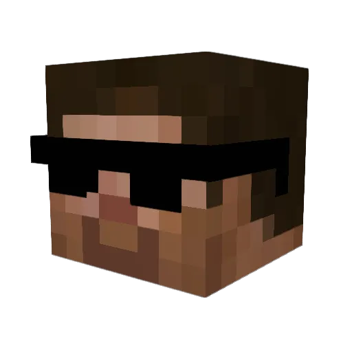 Tronzzs Minecraft avatar head, 3D render
