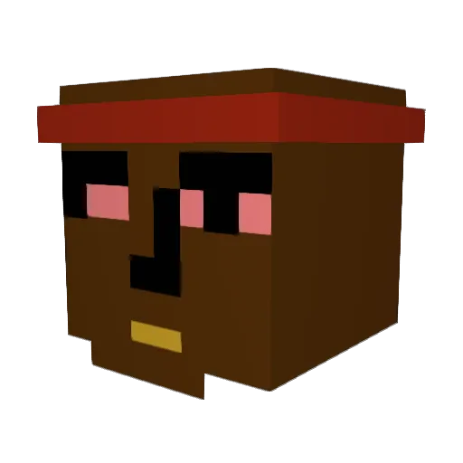 Troo2k Minecraft avatar head, 3D render