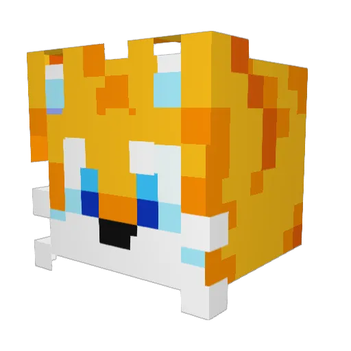 Troobles Minecraft avatar head, 3D render