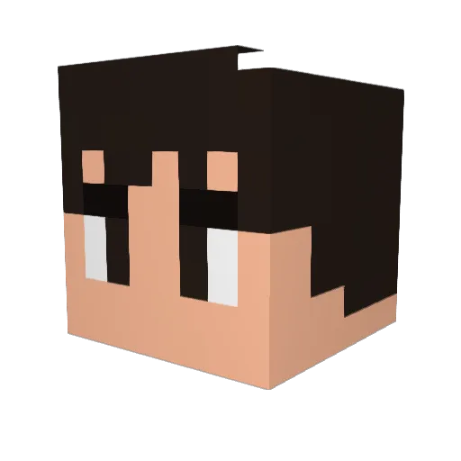 Trooopes Minecraft avatar head, 3D render