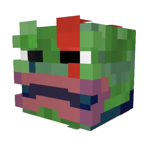 Trooozo Minecraft avatar head, 3D render