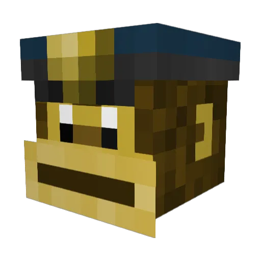 Trop1call Minecraft avatar head, 3D render