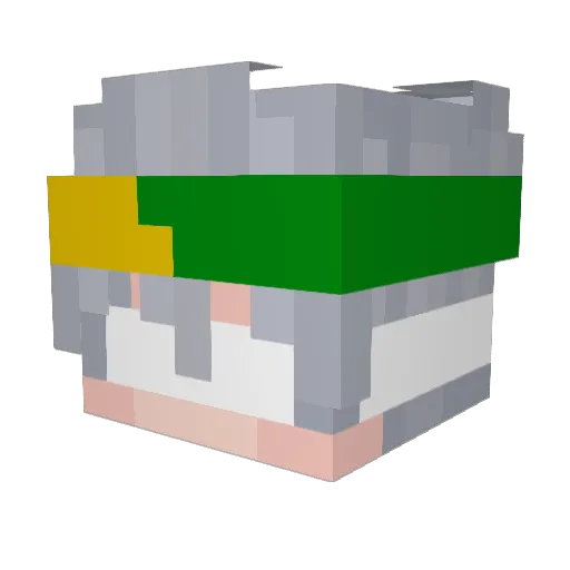 TropaDoRato Minecraft avatar head, 3D render