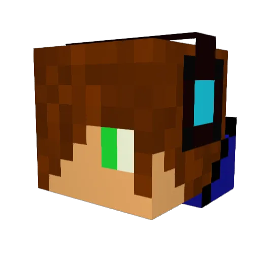 TropiPlayer Minecraft avatar head, 3D render