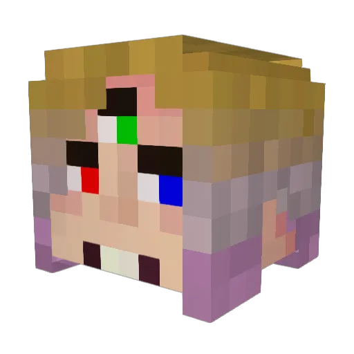 TropicPanic Minecraft avatar head, 3D render