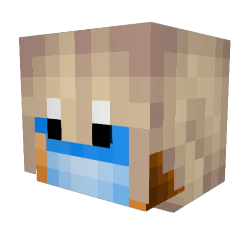 TropicPizza Minecraft avatar head, 3D render