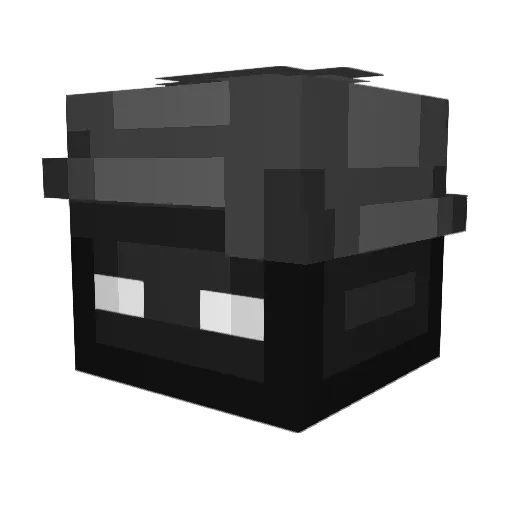 Tropsloser Minecraft avatar head, 3D render