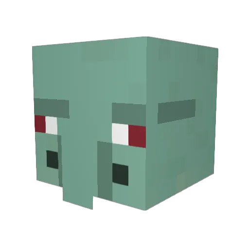 Tropy_ Minecraft avatar head, 3D render