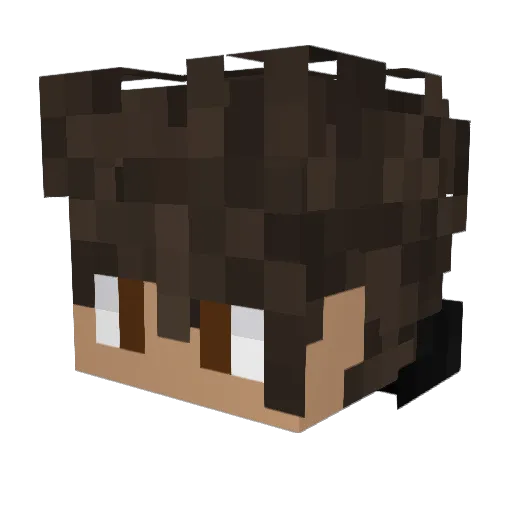 Troscalon Minecraft avatar head, 3D render