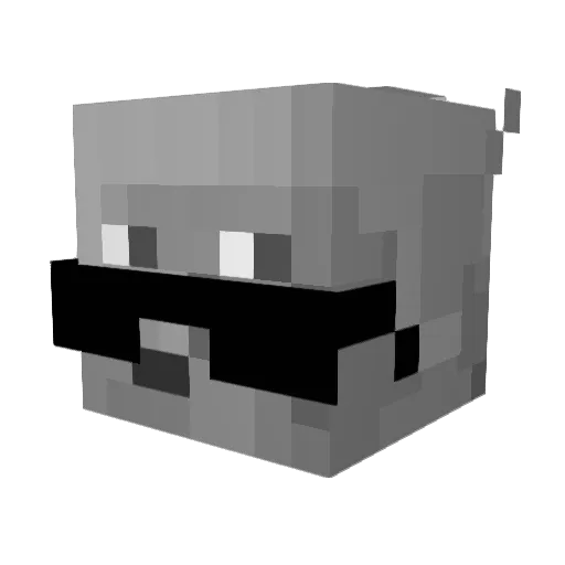 Trosig Minecraft avatar head, 3D render