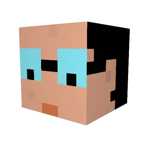 Troubadour2 Minecraft avatar head, 3D render