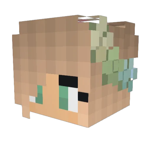 TroubleGirl190 Minecraft avatar head, 3D render